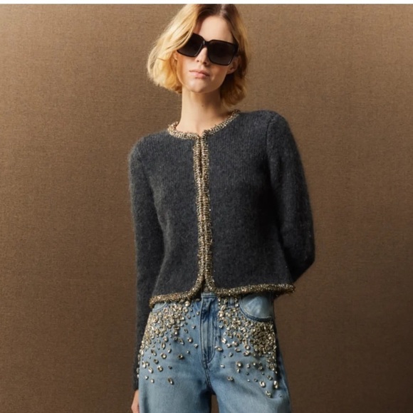 Rag & Bone Davies Cardigan in Charcoal X Size Small New With Tags! - Picture 6 of 14